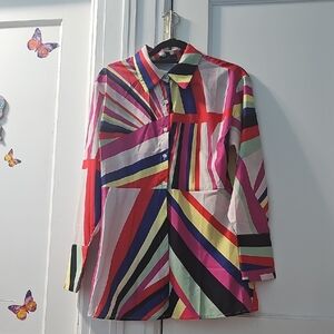 Ontwelfth Colorful Striped Button-Up Shirt